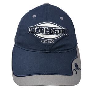 Charleston Est. 1670 South Carolina Strapback Baseball Cap Blue One Size Cotton